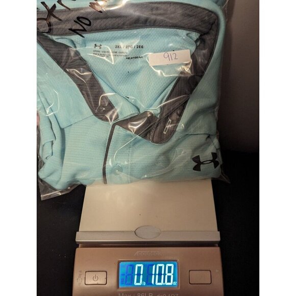 Under Armour Sky Blue Mens Polo Short Sleeve Shirt Size 2XL Loose Fit Heatgear - Picture 14 of 14